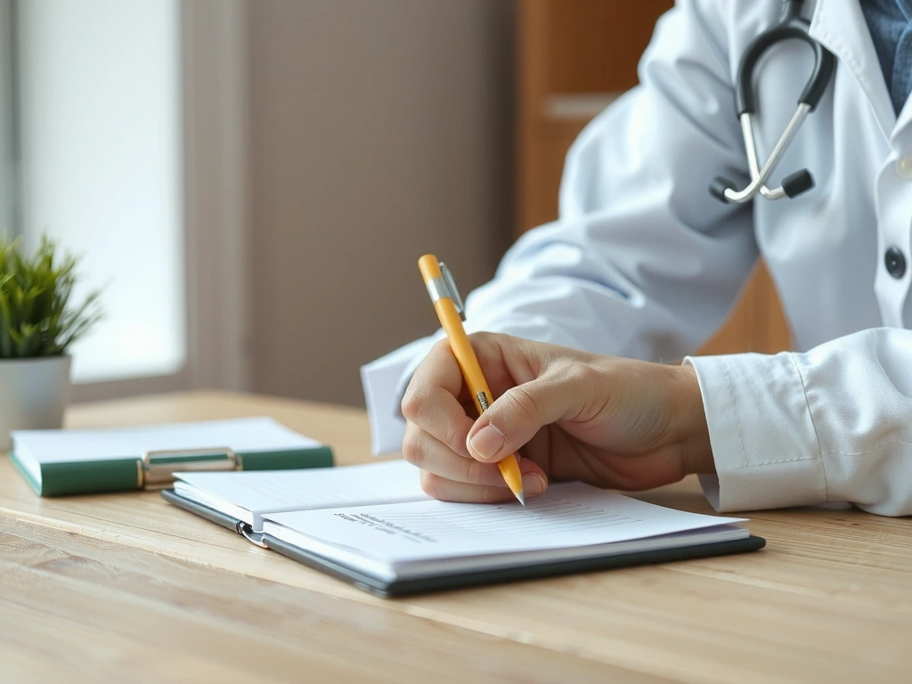 Záznam z konzultace v notesu