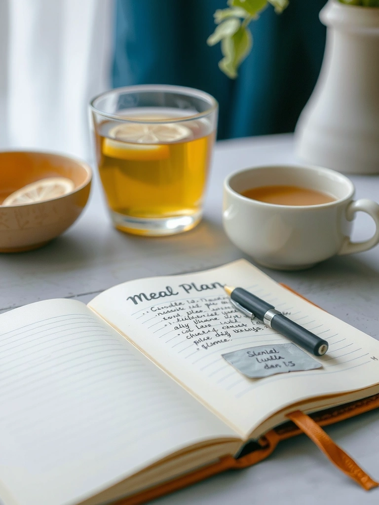 Zápisník s plánem